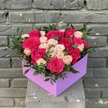 Цветочная композиция из Розы в коробке #REPLACE_PRED# Белорецке