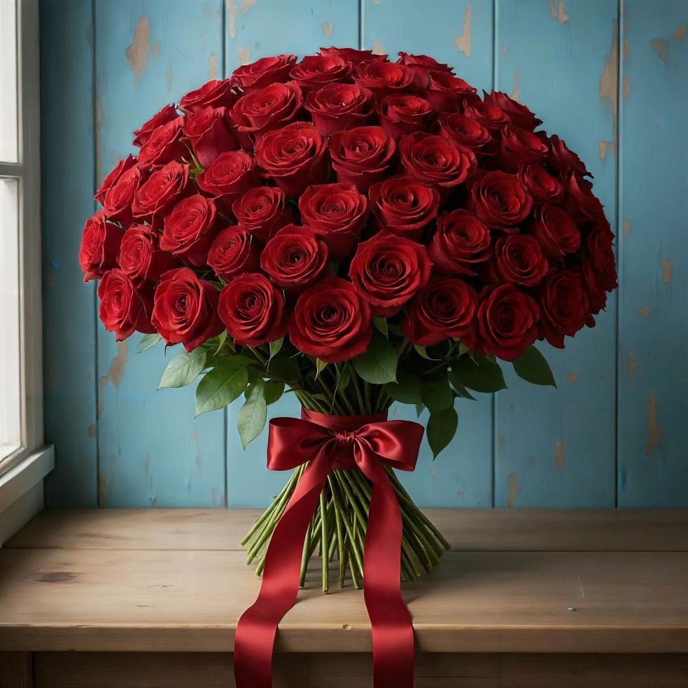 Букет Красные розы Блэк Меджик в Белорецке