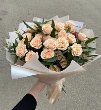 Букет Кремовые розы Латте в Белорецке