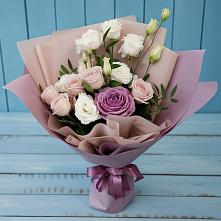 Букет цветов из:  Розы и Лизиантусы в Белорецке
