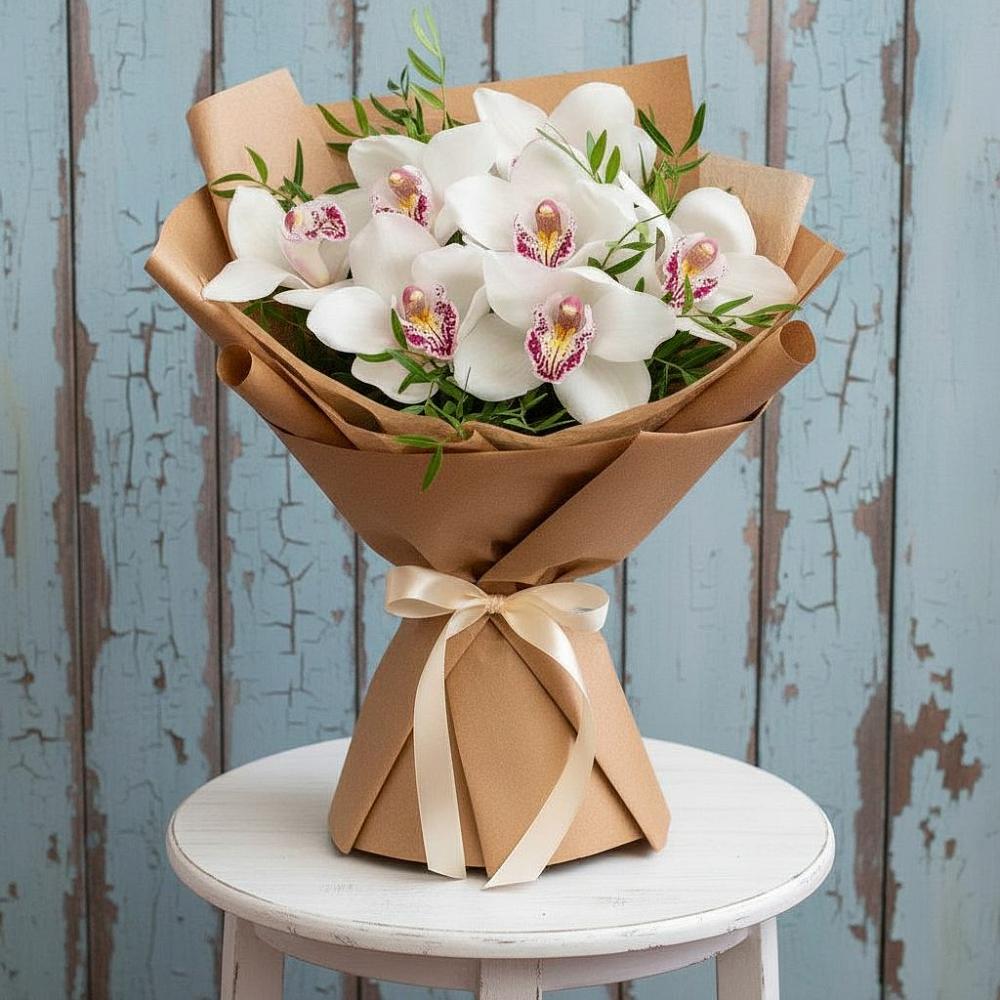 Букет цветов из: Орхидеи и Розы в Белорецке