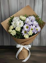 Букет цветов из:  Хризантемы и Розы в Белорецке