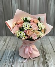 Букет цветов из:  Гвоздики, Розы и Хризантемы в Белорецке
