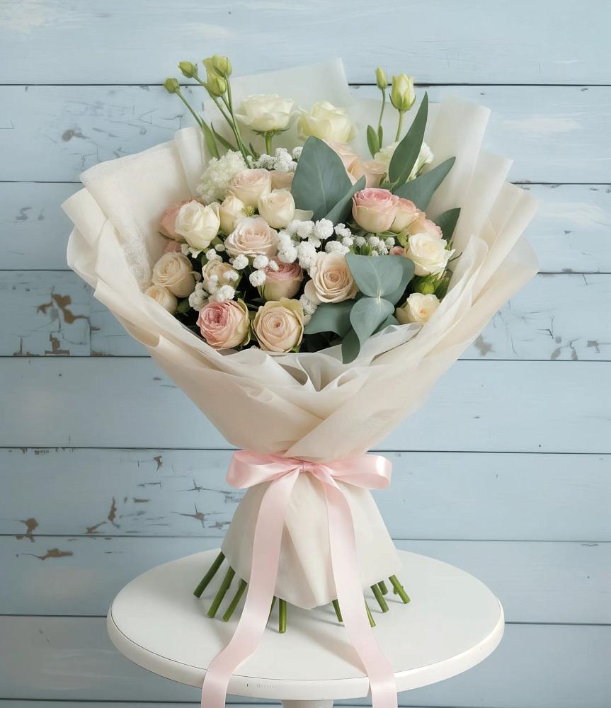 Букет цветов из: Розы и Лизиантусы в Белорецке