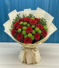 Букет цветов из:  Розы и Хризантемы в Белорецке