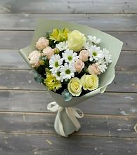 Букет цветов из:  Альстромерии, Розы и Хризантемы #REPLACE_PRED# Белорецке