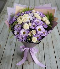 Букет цветов из:  Хризантемы и Розы в Белорецке